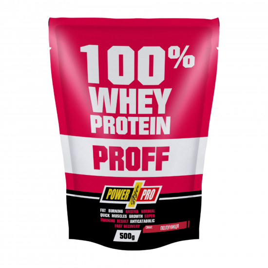 100% Whey Protein Proff - 500g Strawberry