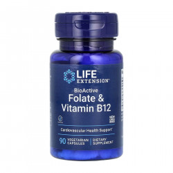 BioActive Folate & Vitamin B12 - 90 vcaps (Повреждена банка)