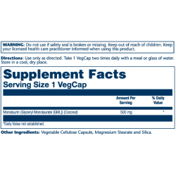 Monolaurin 500mg - 60 vcaps (До 10.26)