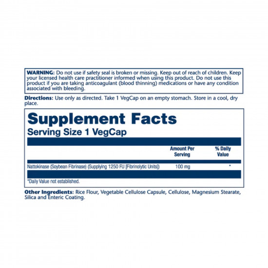 Solaray Nattokinase 100mg - 30 vcaps 2023-10-2403
