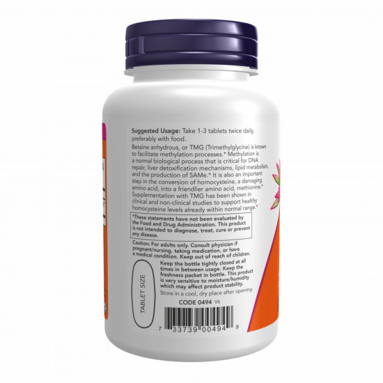 Now Foods TMG 1000mg - 100 tabs 2022-10-2566