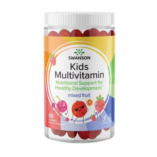 Swanson Kids Multivitamin - 60 gummies Mixed fruit 2022-10-0424 Swanson Kids Multivitamin - 60 gummies Mixed fruit 2022-10-0424