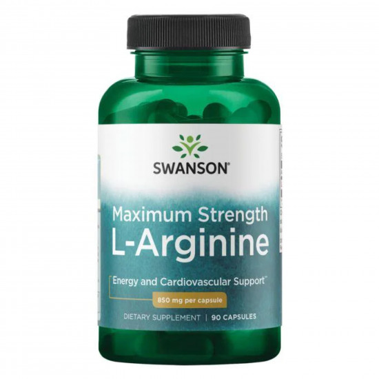Swanson L-Arginine Maximum Strenght 850mg - 90caps 100-48-7269021-20