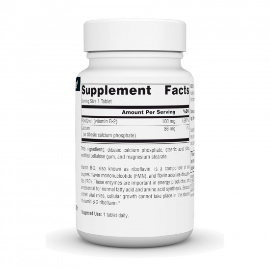 Source Naturals Vitamin B-2 100 mg - 100 tabs 2023-10-6134