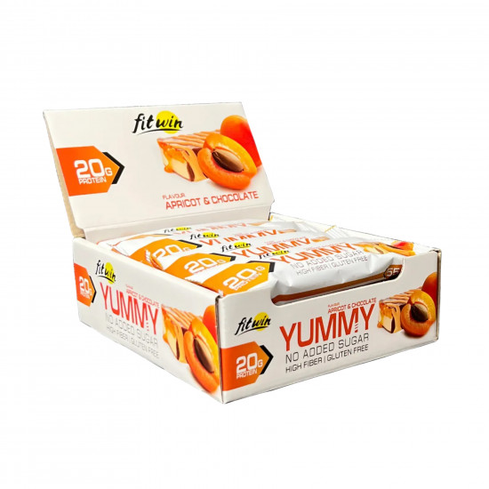FitWin YummY - 12x55g Apricot Chocolate 2023-10-6571