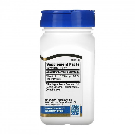 21st Century A 3000 mcg (10,000 IU) - 110 softgels 2023-10-7041