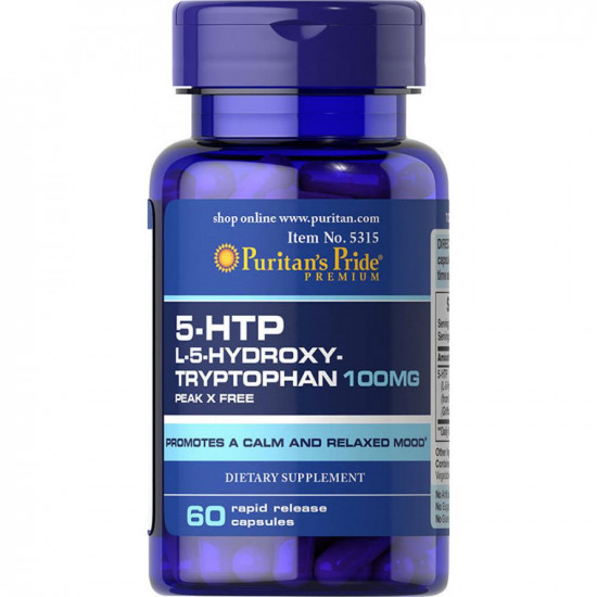Puritans Pride 5-HTP 100mg - 60caps 100-40-1381340-20 Puritans Pride 5-HTP 100mg - 60caps 100-40-1381340-20