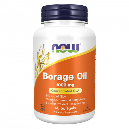 Now Foods Borage Oil 1000mg - 60 sgels (Пошкоджена банка) 2023-10-6195