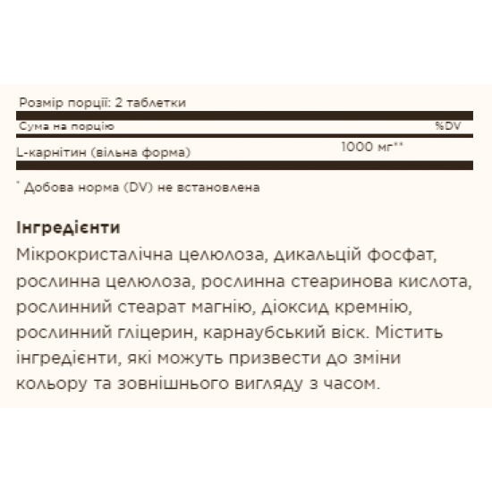 Solgar L-Carnitine 500mg - 60 tabs 2022-10-1518