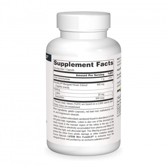 Source Naturals Lutein 20 mg - 60 caps 2023-10-6489