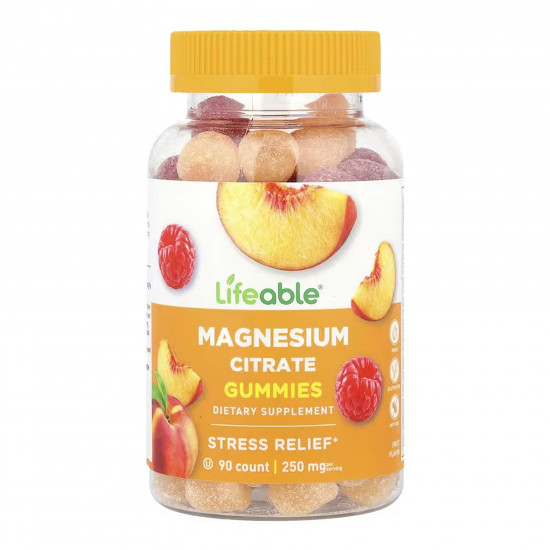 Lifeable Magnesium Citrate 250mg Adult - 90 gummies 2023-10-7281