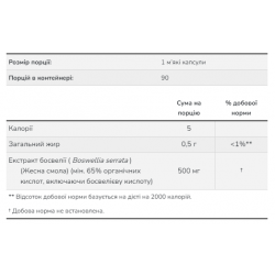 Boswellia Extract 500 mg - 90 sgels