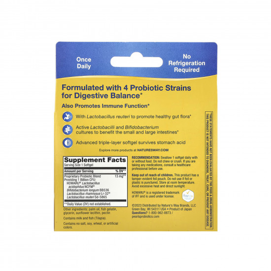 Nature's Way Primadophilus® Reuteri Probiotic Pearls - 30 softgels 2023-10-6433