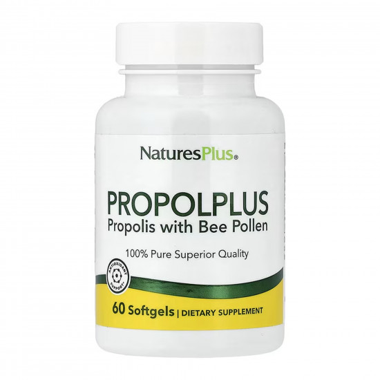 Nature's Plus Propolplus, Propolis with Bee Pollen - 60 softgels 2023-10-6840