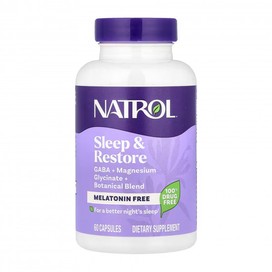 NATROL Sleep & Restore Melatonin Free - 60 caps 2023-10-6240 NATROL Sleep & Restore Melatonin Free - 60 caps 2023-10-6240