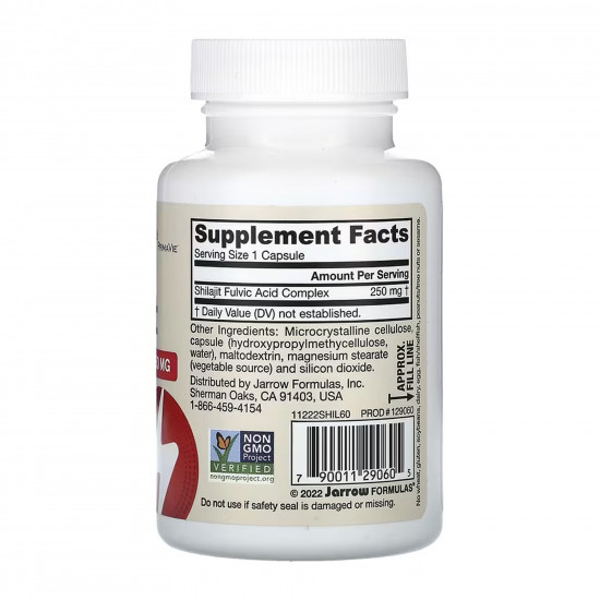 Jarrow Formulas Vegan Shilajit Fulvic Acid Complex 250mg - 60 vcaps 2023-10-7739