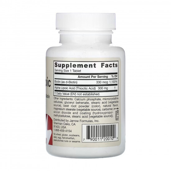 Jarrow Formulas Alpha Lipoic Sustain 300 mg - 60 tabs 2023-10-7153