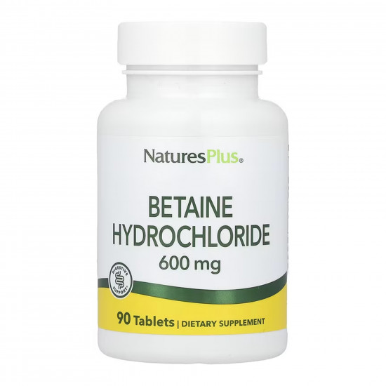 Nature's Plus Betaine Hydrochloride 600mg - 90 tabs 2023-10-6846