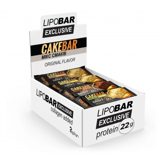 Lipobar Cake Bar - 16x60g Mix Box 2024-11-0574