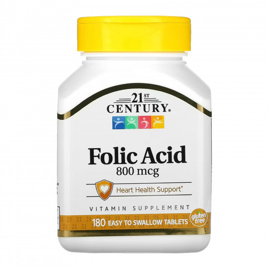 21st Century Folic Acid 800 mcg - 180 tabs 2023-10-7094