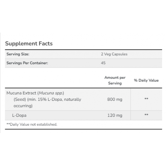Now Foods Dopa Mucuna - 90vcaps 100-46-5847122-20
