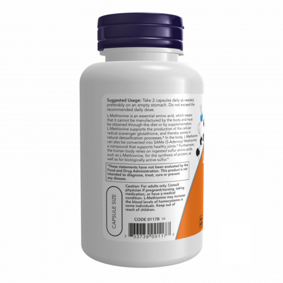 Now Foods L-Methionine 500mg - 100 caps 2022-09-1170