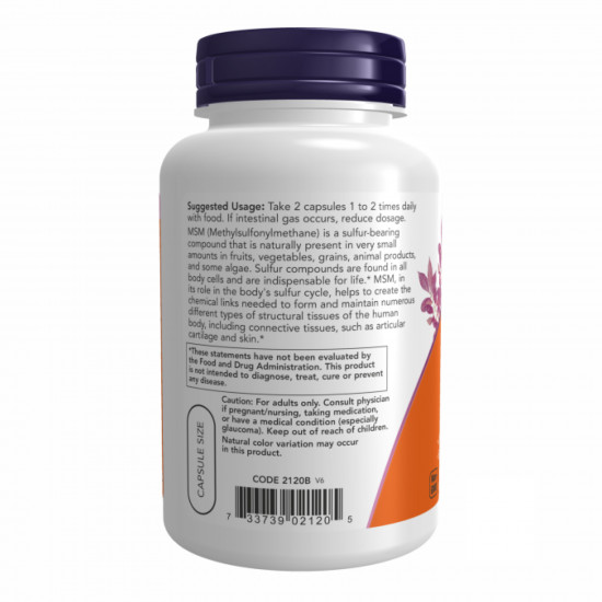 Now Foods M.S.M 1000mg - 120 vcaps 2022-10-0070