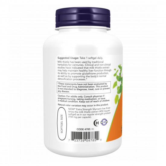 Now Foods Silymarin Milk Thistle 450mg - 120 sgels 2022-10-1712