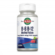 B6 B12 Methyl Folate - 60 tabs Mixed Berry