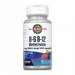 B6 B12 Methyl Folate - 60 tabs Mixed Berry