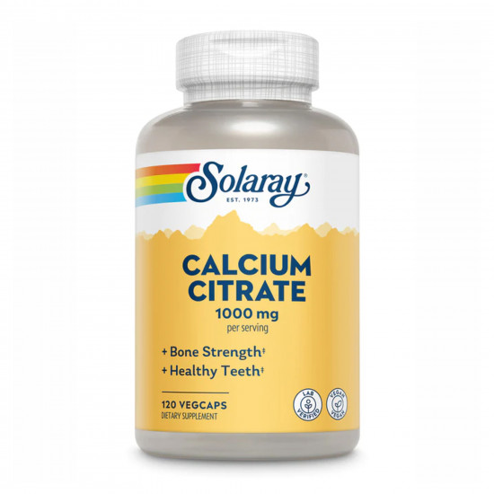 Solaray Calcium Citrate 1000mg - 120 vcaps (Пошкоджена банка) 2024-11-0234