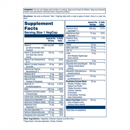 Solaray Once Daily Adult 50+ Multi - 90 vcaps 2023-10-2152
