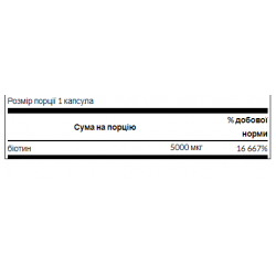 Biotin 5000mcg - 30 caps