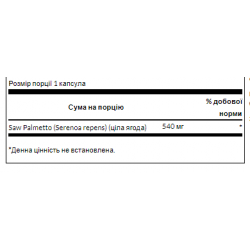 Saw Palmetto 540 mg - 250 caps