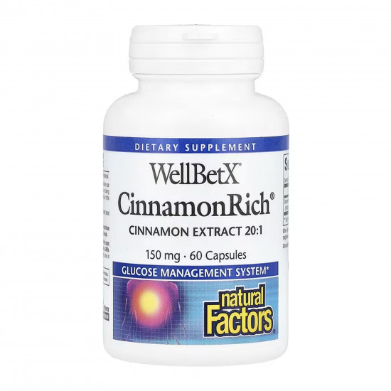 Natural Factors WellBetX CinnamonRich 150mg - 60 caps 2023-10-7616