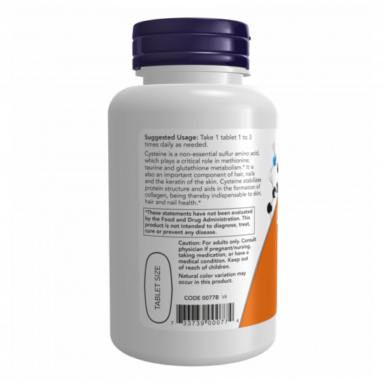 Now Foods Cysteine 500mg - 100 tabs 2022-10-0649