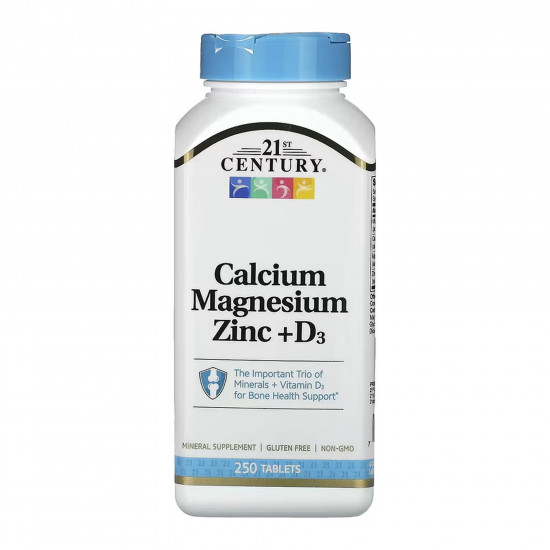 21st Century Calcium Magnesium Zinc +D3 - 250 tabs 2023-10-7044