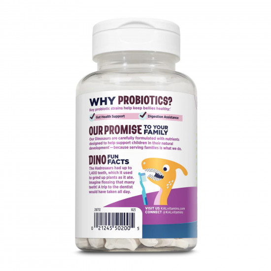 KAL Dino-Dophilus™ Kids Probiotic - 60 chewables Black Cherry 2023-10-4416