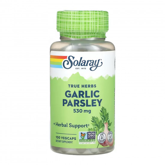 Solaray Garlic Parsley 530mg - 100 vcaps 2023-10-6719