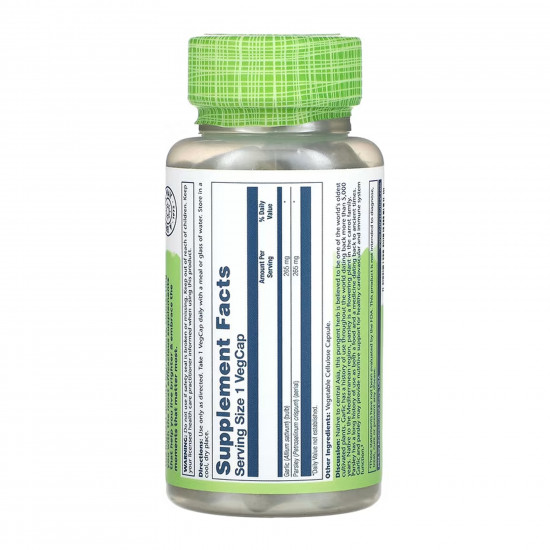 Solaray Garlic Parsley 530mg - 100 vcaps 2023-10-6719
