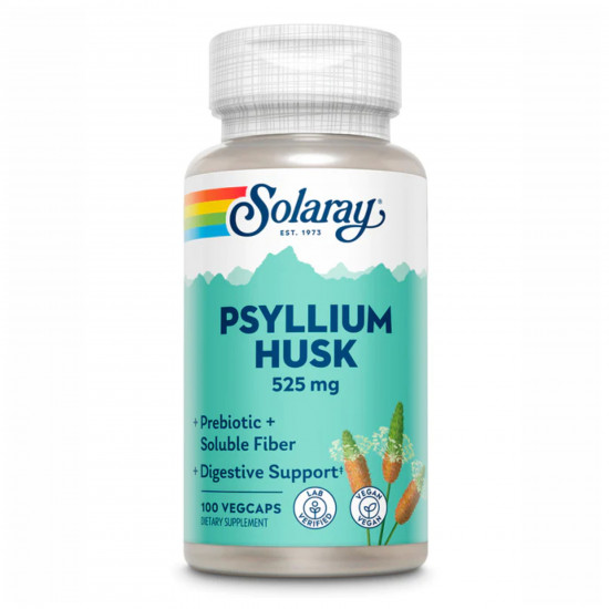 Solaray Psyllium Husk 525mg - 100 vcaps (Пошкоджена банка) 2024-11-0288