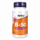 Now Foods B-50 - 100 tabs (Пошкоджена банка) 2024-11-0289