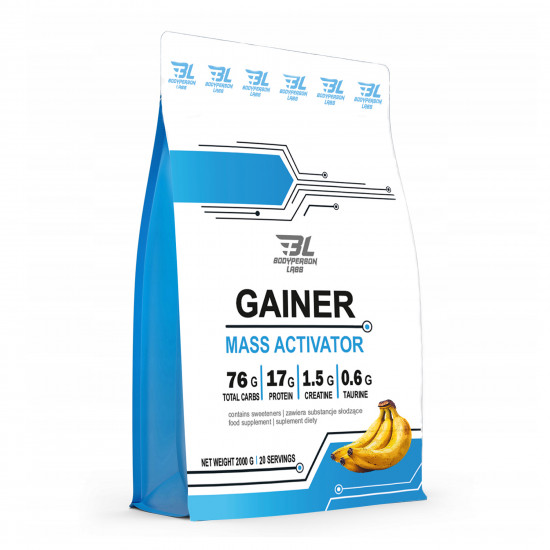 Bodyperson Labs Gainer - 2000g Banana (Пошкоджена упаковка) 2023-10-7981
