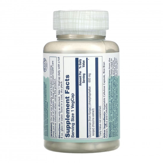 Solaray Glucomannan Rhizome Extract 600mg - 100 vcaps 2023-10-6720