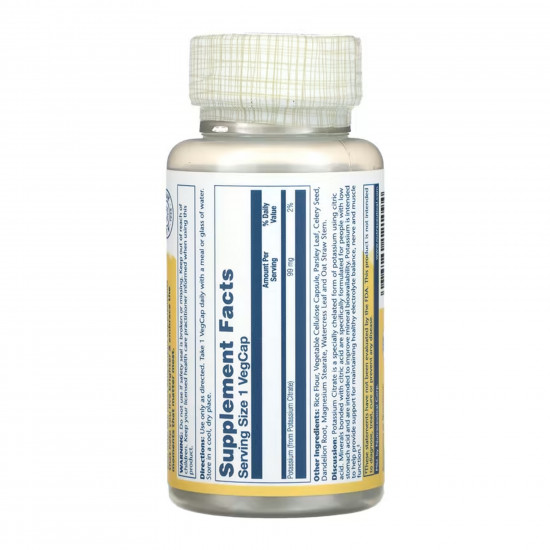 Solaray Potassium 99mg - 60 vcaps 2023-10-6770