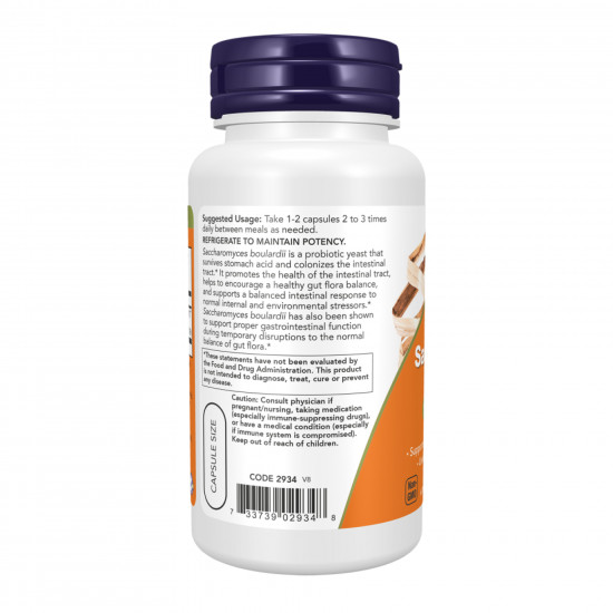 Now Foods Saccharomyces Boulardii - 120 vcaps 2023-10-4600
