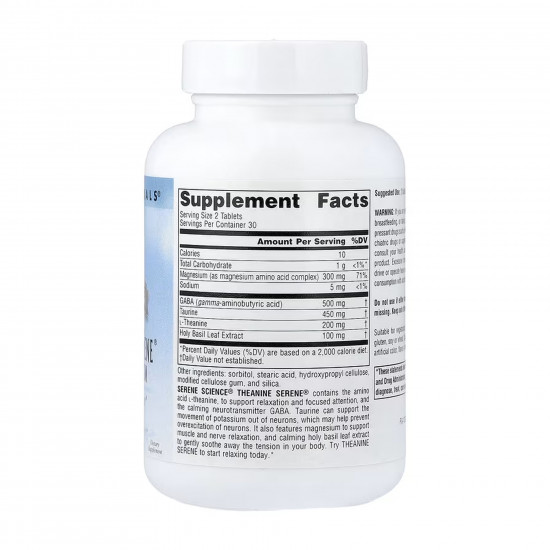 Source Naturals Serene Science® Theanine Serene® - 60 tabs 2023-10-6147