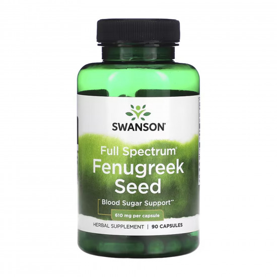 Swanson Fenugreek Seed 610mg - 90 cap 100-70-4565538-20