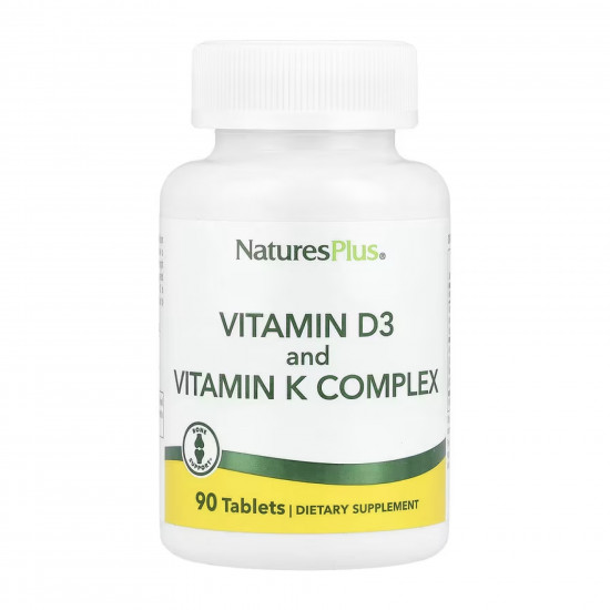 Natures Plus Vit D3 K2 2500 IU/120 mcg - 90 tabs 2023-10-2366 Natures Plus Vit D3 K2 2500 IU/120 mcg - 90 tabs 2023-10-2366