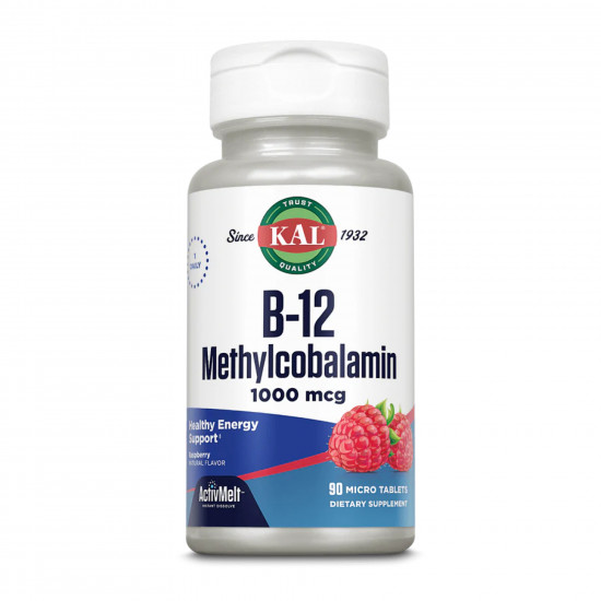 B-12 Methylcobalamin 1000 mcg - 90 tabs Raspberry B-12 Methylcobalamin 1000 mcg - 90 tabs Raspberry